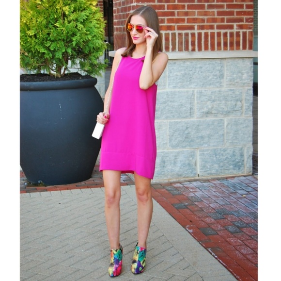 Leith Dresses & Skirts - Leith Fuschia Pink Racerback Shift Dress Size XS
